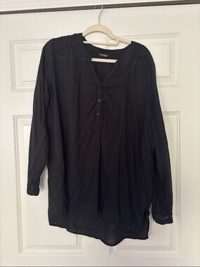 Lucky Brand Black Long-Sleeve Tunic